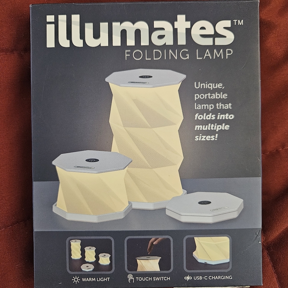 Illumates Folding Travel Lamp with Warm Light